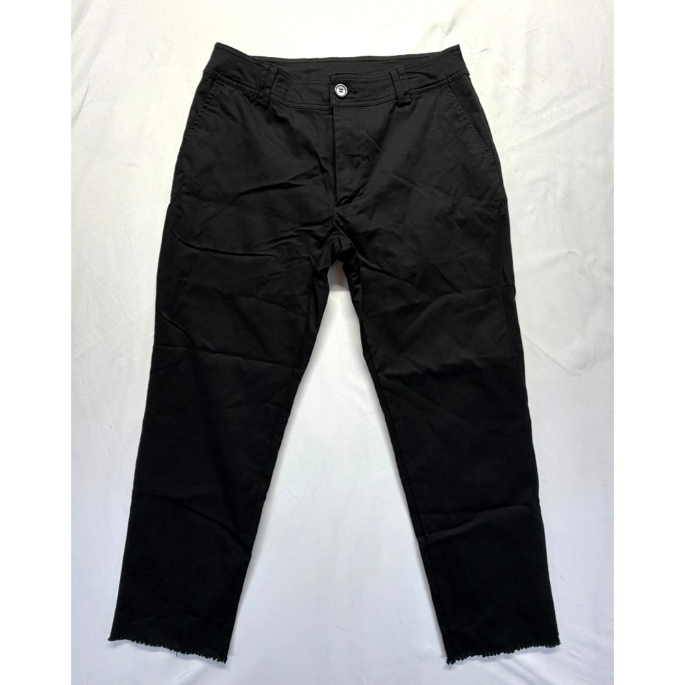 Civil Regime Pants Mens‎ 32 Black Graphic Print Snake Cotton Raw Hem Streetwear